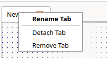 Kontextmenü eines Tab-Kopfes