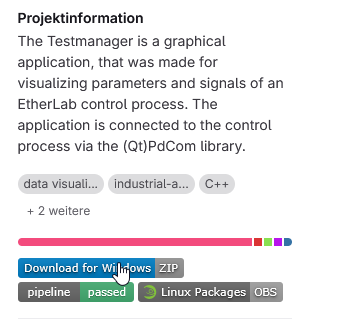 Download-Schaltfläche auf GitLab